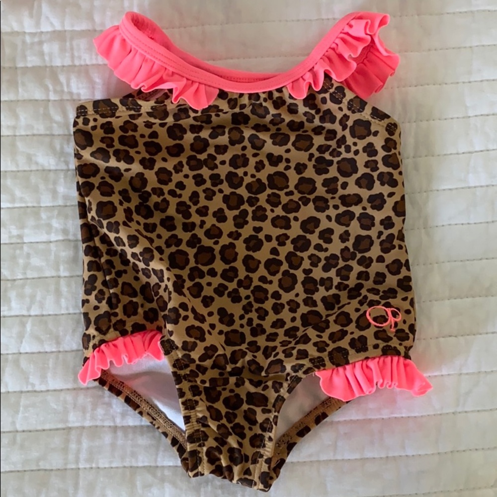 Leopard OP 6-9 month swim suit 🤍 - Picture 1 of 7
